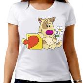 Парная футболка "Собачка2" женская с принтом