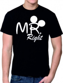 Парная футболка "Мистер прав" мужская с принтом