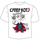 Детская футболка "Супер котэ" с принтом