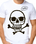 Парная футболка "Весёлый череп" мужская с принтом на сайте mosmayka.ru
