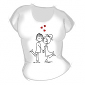Женская футболка "Мальчик с девочкой2" с принтом на сайте mosmayka.ru