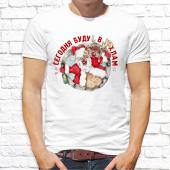 Новогодняя футболка "Сегодня буду в хлам" мужская с принтом на сайте mosmayka.ru