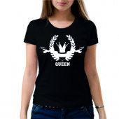 Парная футболка "Квин" женская с принтом на сайте mosmayka.ru