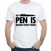 Мужская футболка "Pen is" с принтом на сайте mosmayka.ru