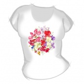 Женская футболка "Цветы 3" с принтом на сайте mosmayka.ru