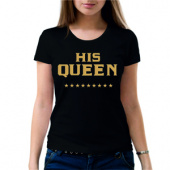 Парная футболка "HIS QVEEN" женская с принтом