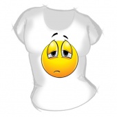 Женская футболка "Смайл 6" с принтом на сайте mosmayka.ru