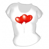 Женская футболка "Шарики" с принтом на сайте mosmayka.ru