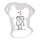 Женская футболка "Мальчик с девочкой1" с принтом