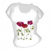Женская футболка "Цветочки1" с принтом на сайте mosmayka.ru