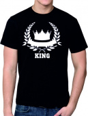 Парная футболка "Кинг"мужская с принтом на сайте mosmayka.ru