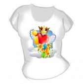 Женская футболка "Сердце с короной" с принтом на сайте mosmayka.ru