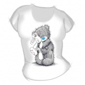 Женская футболка "Мишка тедди с зайкой" с принтом на сайте mosmayka.ru