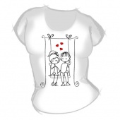 Женская футболка "Мальчик с девочкой3" с принтом на сайте mosmayka.ru