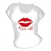 Женская футболка "Поцелуй меня" с принтом