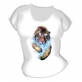 Женская футболка "Тигр" с принтом на сайте mosmayka.ru