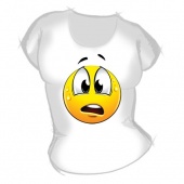 Женская футболка "Смайл 10" с принтом на сайте mosmayka.ru