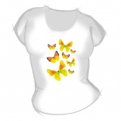 Женская футболка "Бабочки 7" с принтом на сайте mosmayka.ru