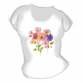 Женская футболка "Цветы 1" с принтом на сайте mosmayka.ru