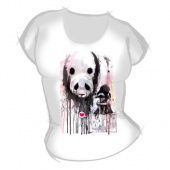 Женская футболка "Рисунок панды" с принтом на сайте mosmayka.ru