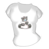 Женская футболка "Мишка с подушкой" с принтом