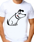 Парная футболка "Пёс" мужская с принтом на сайте mosmayka.ru