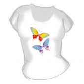 Женская футболка "Бабочки1" с принтом на сайте mosmayka.ru