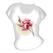 Женская футболка "Роза1" с принтом на сайте mosmayka.ru