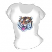 Женская футболка "Морда тигра" с принтом на сайте mosmayka.ru
