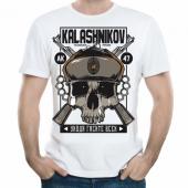 Мужская футболка "Калашников" с принтом на сайте mosmayka.ru