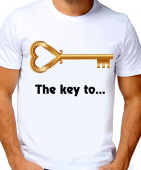 Парная футболка "Ключик" мужская с принтом на сайте mosmayka.ru