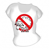 Женская футболка "Овца" с принтом на сайте mosmayka.ru