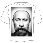 Детская футболка "0701. Футболка "Путин с бородой " с принтом на сайте mosmayka.ru