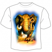 Мужская футболка "Слон" с принтом на сайте mosmayka.ru