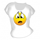 Женская футболка "Смайл 9" с принтом на сайте mosmayka.ru