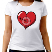 Парная футболка "Сердечко 1" женская с принтом на сайте mosmayka.ru