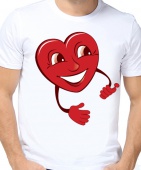 Парная футболка "Сердечко" мужская с принтом на сайте mosmayka.ru
