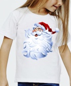 Новогодняя футболка "Бородатый мороз" детская с принтом