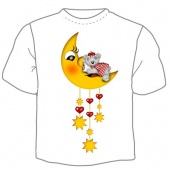 Детская футболка "Мишка и месяц" с принтом на сайте mosmayka.ru