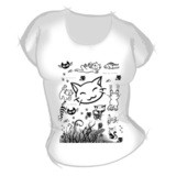 Женская футболка "Кошки трава" с принтом