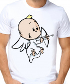 Парная футболка "Купидон" мужская с принтом