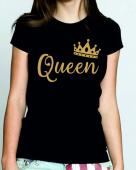 Парная футболка "Queen" женская с принтом