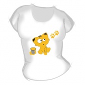 Женская футболка "Котёнок" с принтом на сайте mosmayka.ru