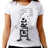 Парная футболка "Девочка" женская с принтом