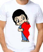 Парная футболка "Love is 2" мужская с принтом на сайте mosmayka.ru