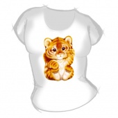 Женская футболка "Тигрёнок большой" с принтом на сайте mosmayka.ru