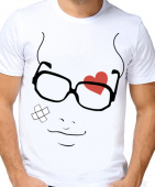 Парная футболка "Очки" мужская с принтом на сайте mosmayka.ru