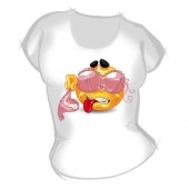 Женская футболка "Смайл с нижним бельём" с принтом на сайте mosmayka.ru