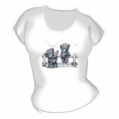 Женская футболка "Мишки забор" с принтом на сайте mosmayka.ru