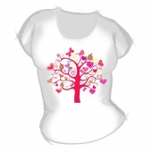 Женская футболка "Дерево с подарками" с принтом